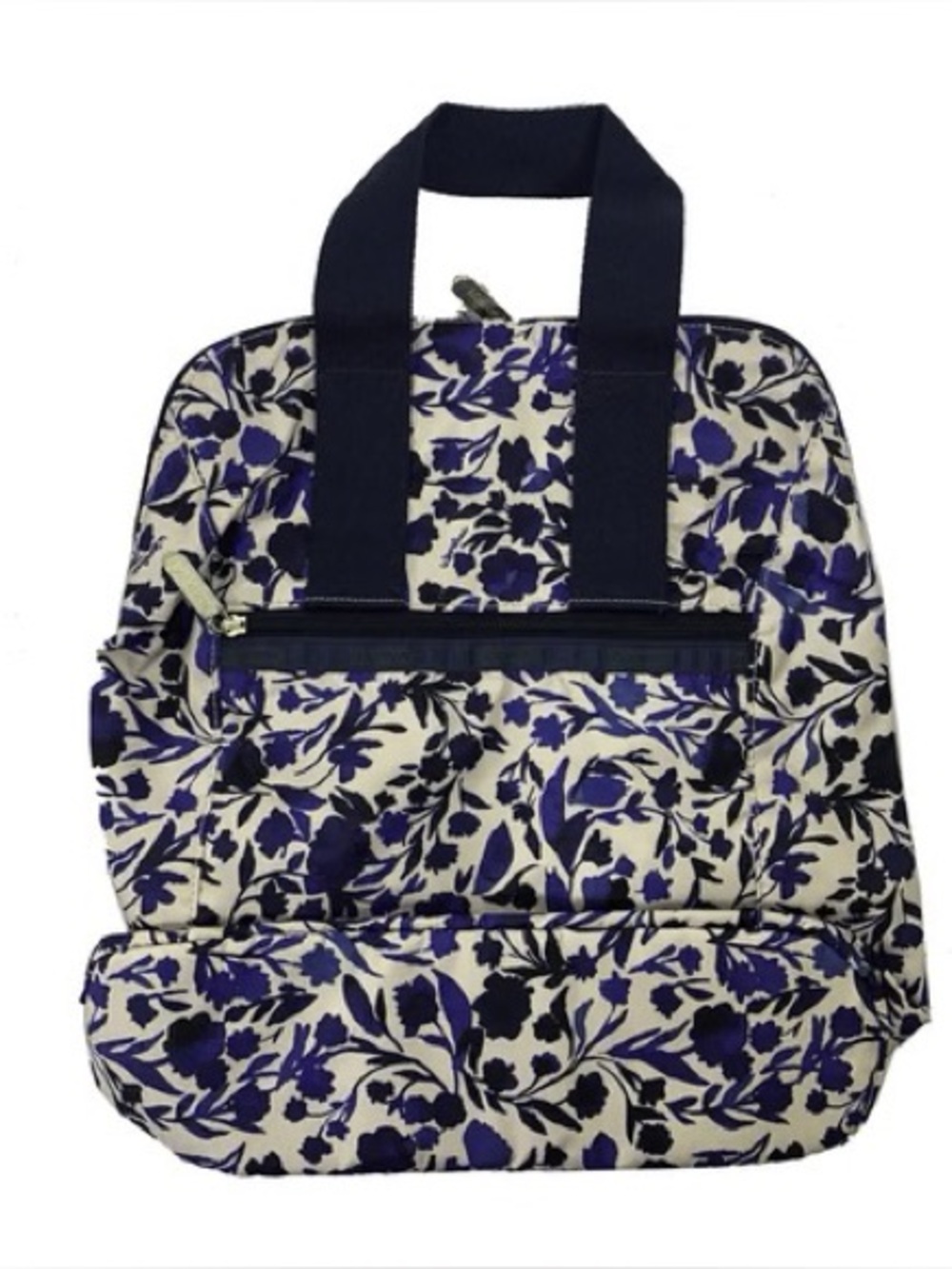 Lesportsac Floral Backpack in Navy and Cream
